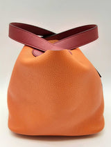 Hermes Picotin Feu Orange Red Togo Palladium Hardware Bucket Bag Do1224oxzxde