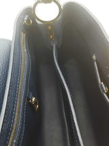 Louis Vuitton Blue Taurillon Leather Capucines Python Top Handle Bag Eb626cxzsa