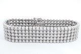 Approx. 7.5ctw Diamond Bracelet In 14k White Gold 76.3 Grams 8 Inch Eb0924worxsa