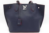 Louis Vuitton Marine Rouge Grained Calfskin Lockme Go Tote Bag Eb0526liixsa