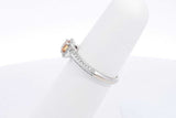 0.51ctw Yellow Orange Center Diamond Ring 18k White Gold Size 5.5 Eb1224rxxzsa