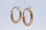10k Yellow Gold Hoop Earrings 1.3 Grams Eb0626irde