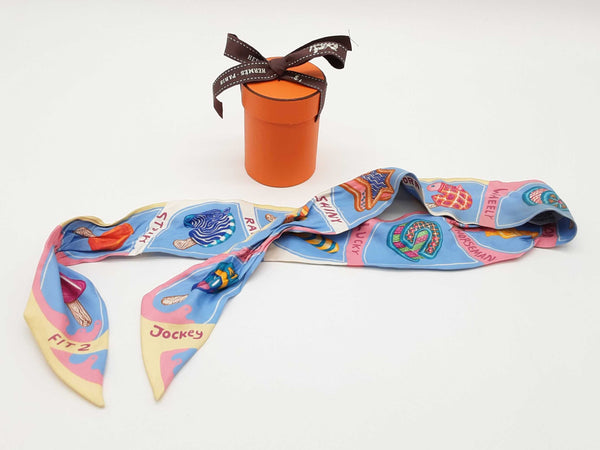 Hermes Twilly Funny Ice Cream Silk Scarf Do1125crde