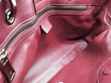 Gucci 323660 Burgandy Red Alligator Leather Bamboo Shopper Tote Do0225wpxzde