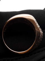 0.43 Cttw Diamond & 10k Rose Gold Cluster Signet Ring 7 Grams Size 9.75 Fw0726ixzdu
