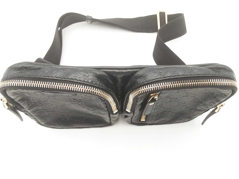Gucci Guccissima Black Leather Belt Bag Sd0325oizsa