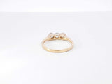 0.30 Cttw Diamond & 18k Yellow Gold Three Stone Ring 2.2g Size 4.5 Fw0926opxdu
