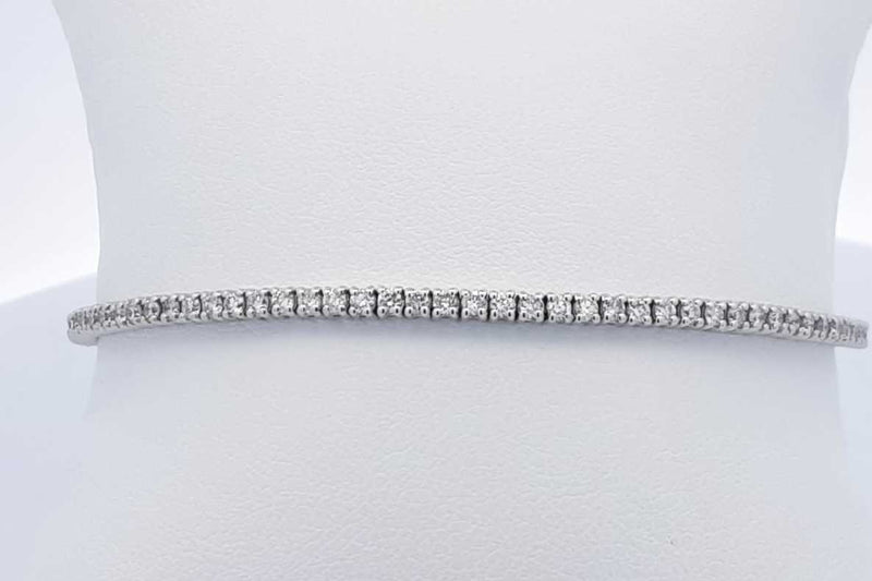 Approx. 2.0ctw Lab Grown Diamond Tennis Bracelet Sterling Silver 6.2g Eb1224locdu