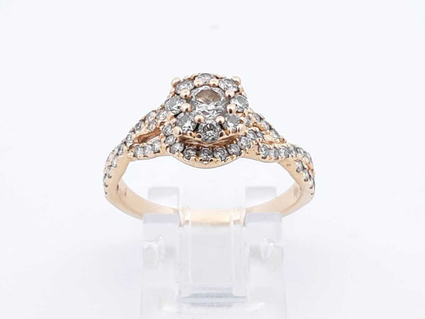 1.10 Cttw Diamond & 14k Yellow Gold Ring 3.3 Grams Size 7 Fw0824rxzdu