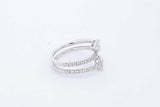 14k White Gold Diamond Bypass Ring 3.5 Grams Size 6 Eb0626rxzde