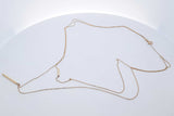 14k Yellow Gold Layered Vertical & Horizontal Bar Necklace 1.8 Grams Eb0526lprde