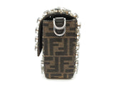 Fendi Baguette Zucca Ff Monogram Crystal Embellished Handbag Sd1225lzxzde