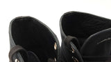 Alexander Mcqueen Tread Slick Black Canvas Lace Up Boots Size Us 7.5 Fw0126llxdu