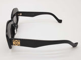 Loewe Lw40114f Chunky Anagram Black Frames Gray Lens Sunglasses Do0926llxde