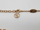 Louis Vuitton Essential V Faux Pearl Goldtone 6.7g Necklace 17.5 In Do0525lcrde