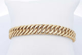 18k Yellow Gold Double Link Bracelet 33 Grams 8 Inch Eb0726osxzde