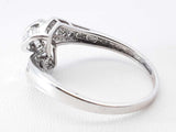 0.26 Cttw Diamond & 14k White Gold Swirl Ring 4 Grams Size 11 Fw0925lczdu