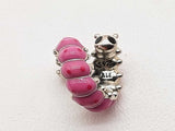 Pandora Cute Curled Caterpillar Pink Enamel 0.925 Sterling Silver Charm Do426rde