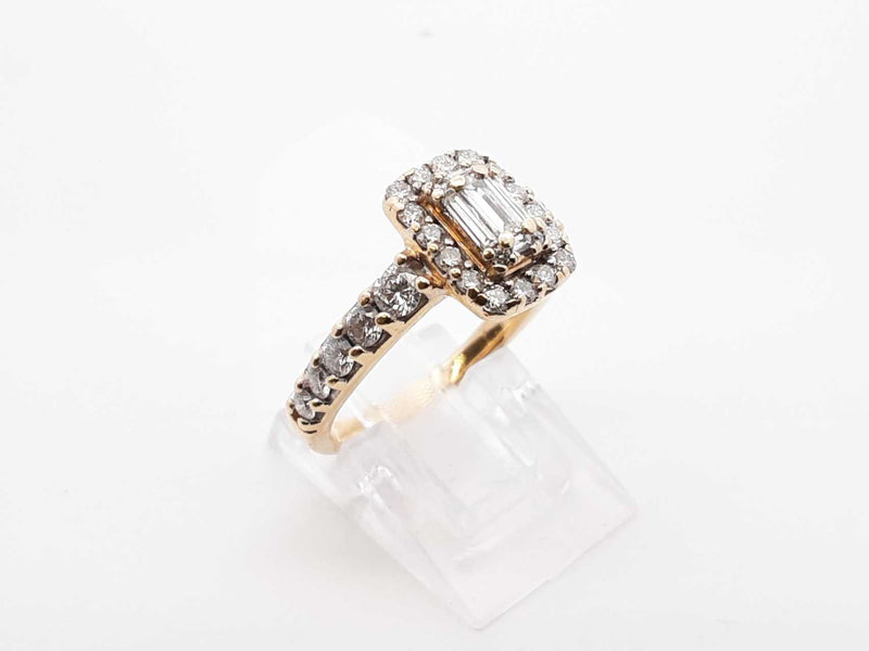 1.03 Cttw Diamond & 14k Yellow Gold Ring 4.6 Grams Size 6 Fw0825rzxdu