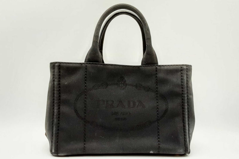 Prada Canapa Black Canvas Tote Bag Eb1024lxzdu