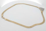 10k Yellow Gold Diamond Heart Centerpiece Necklace 13.6 Grams 16 In Eb1026ixzsa