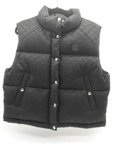 Gucci Gg Black Canvas Puffy Vest Size 38 Do0326rxzde