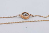1.10ctw Lab Grown Diamond Pendant Necklace 14k Yellow Gold 1.9g 16 In Eb326rxzsa