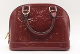 Louis Vuitton Monogram Dark Red Vernis Leather Alma Top Handle Bag Eb0225exzsa