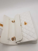 Chanel Classic Double Flap White Quilted Caviar Shoulder Bag Eb0726orxzsa