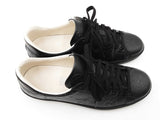 Gucci Ace Sneakers In Gg-embossed Perforated Black Leather Size 10.5 Fw0626lordu