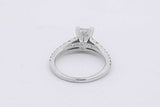 0.96cttw Diamond Ring In 14k White Gold 3.2 Grams Size 4.5 Eb0525lrrzsa
