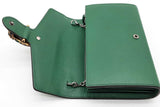 Gucci Dionysus Emerald Green Leather Chain Wallet Eb0526cxzde