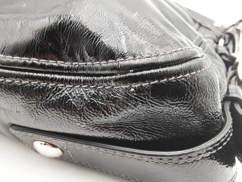 Coach Zoe Black Patent Leather Hobo Bag Sd0725izsa
