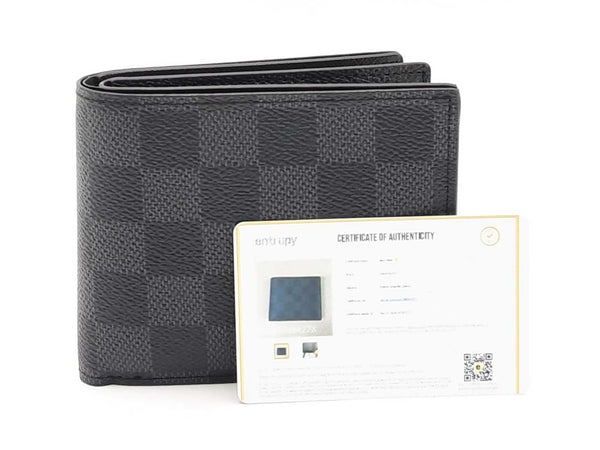 Louis Vuitton Amerigo Bifold Wallet In Damier Graphite Fw0125lrxsa