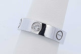 Cartier 18k White Gold Diamond Love Ring 3.6 Grams Size 56 Eb1026oxxzde