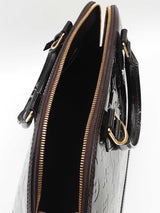 Louis Vuitton Alma Pm Handbag In Monogram-embossed Amarante Vernis Fw0426pxzdu