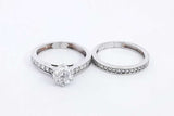 Diamond Wedding Set In 14k White Gold 5.1 Grams Size 6 Eb0524wrxsa