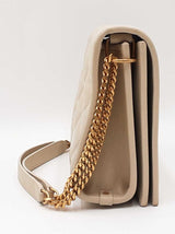 Yves Saint Laurent Becky Shoulder Bag In Beige Quilted Leather Fw1225ixzdu