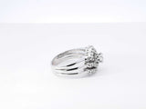 1.05 Cttw Diamond & 14k Gold Bypass Halo Bridal Set 5.5g Size 4.75 Fw0426cexdu
