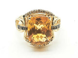 Le Vian 14k Yellow Gold 6.0g Citrine Diamond Ring Size 8 Do0224ixzde