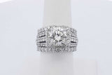 7.06cttw Diamond Wedding Set In 14k White Gold 13.5 Grams Size 7.25 Eb0326crxzdu
