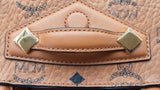 Mcm Essential Medium Tote Bag In Cognac Visetos Coated Canvas Fw0525ozxdu