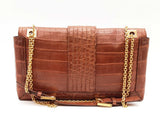 Fendi Baguette Maxi Crocodile Embossed Chain Handbag Sd0325izxzde