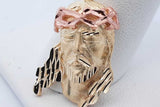 14k Yellow Gold Jesus Face Rose Gold Crown Of Thorns Pendant 5.5g Eb0426wrxde
