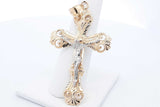 14k Yellow Gold Crucifix Pendant 7.3 Grams Eb0924orxsa