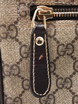 Gucci Flat Messenger Bag In Beige & Ebony Gg Supreme Coated Canvas Fw0826oxzdu