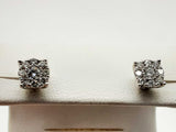 Approx 0.4 Ctw Lab Grown Diamonds 0.925 Silver 1.7g Stud Earrings Do1124exde