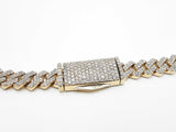 Diamond & 10k Yellow Gold Cuban Link Chain 114.7 Grams 22.5 Inch Fw0726rrzxdu