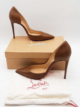 Christian Louboutin Iriza Brown Leather Pumps Size 40 Eb0626lrxde