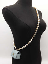 Chanel Light Blue Quilted Leather Airpod Case Do0426sxzde